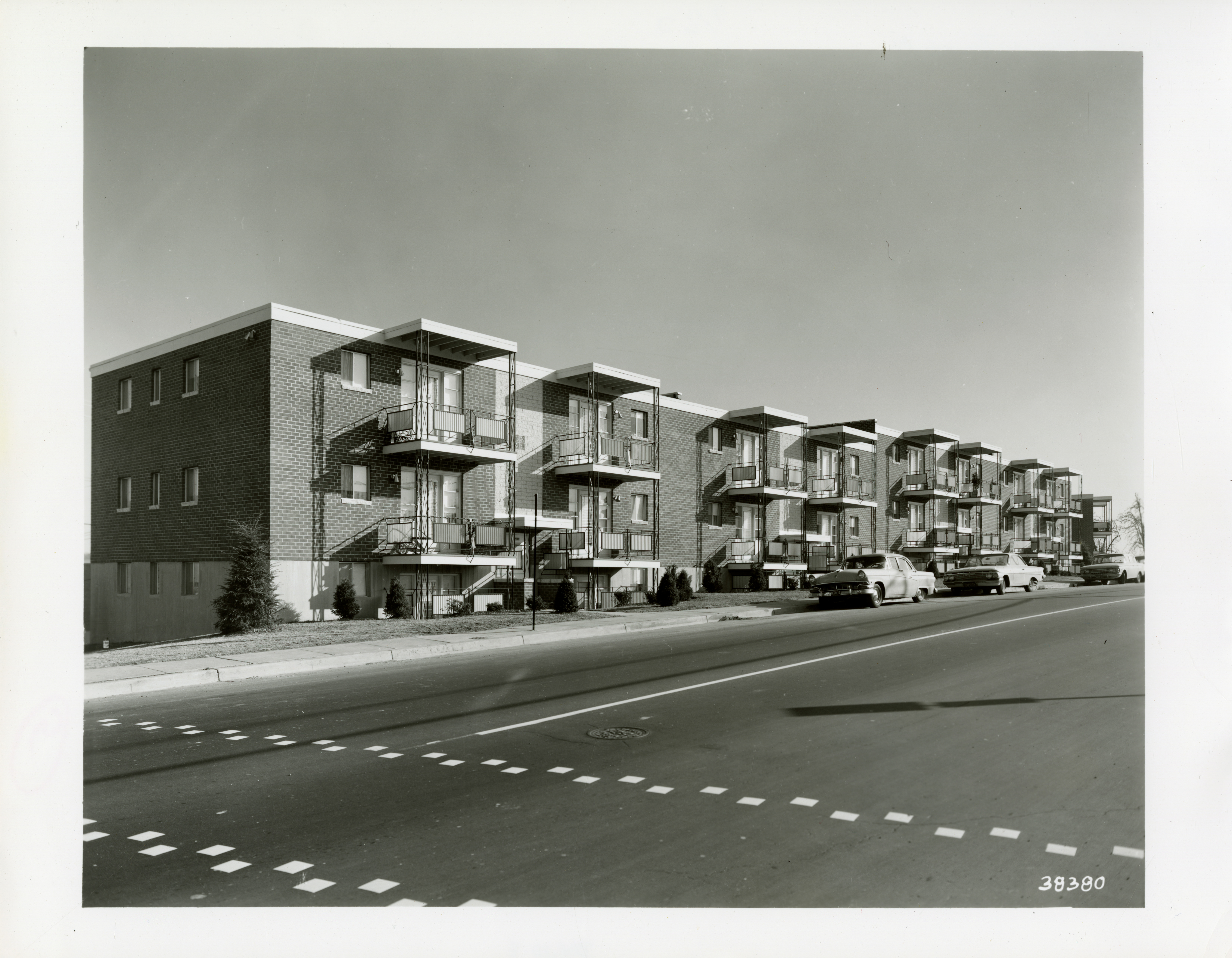 The Sarril Road Apartments, 1960s, viewed from Frankford Avenue